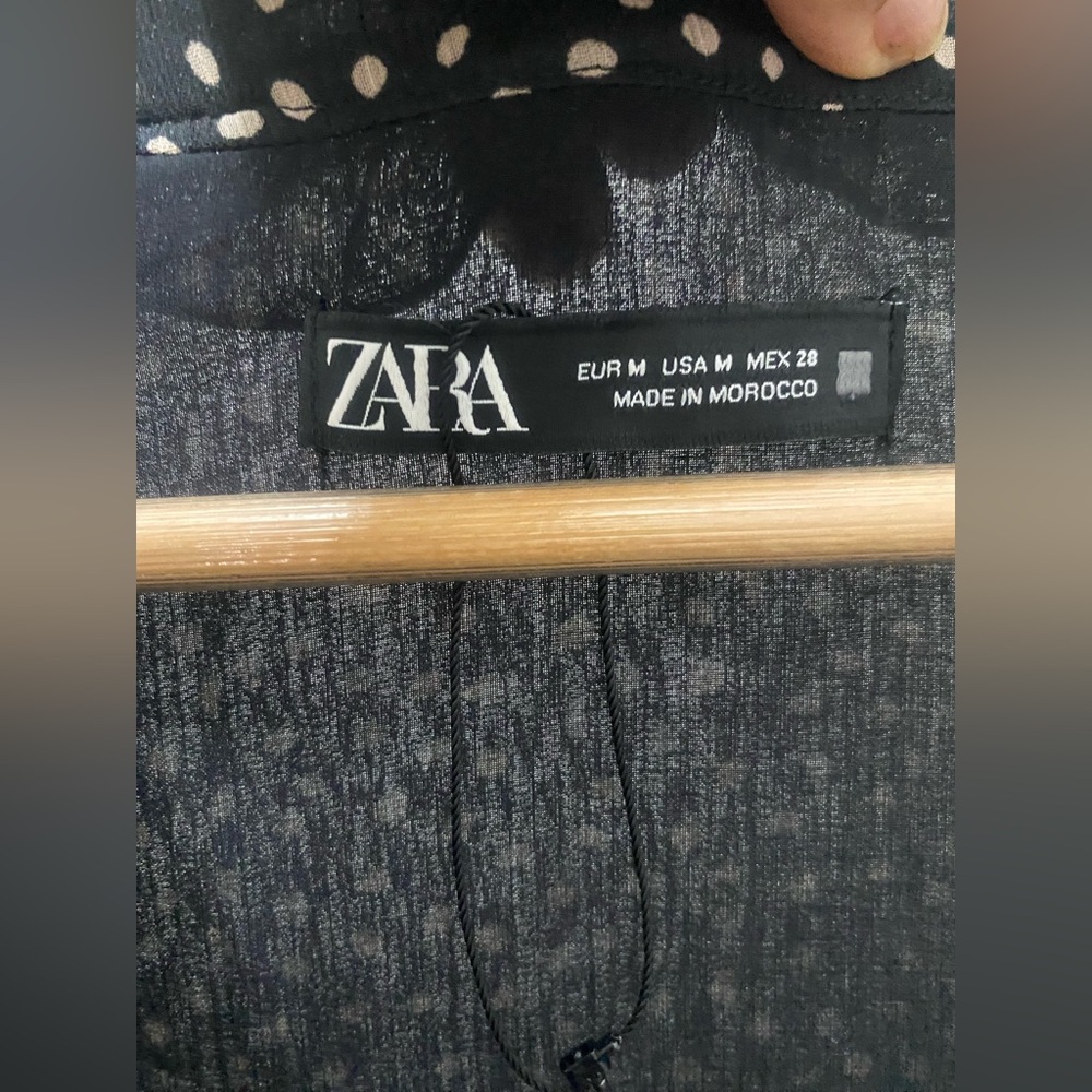 Zara Black Textured subtler dress - Picture 4 of 8